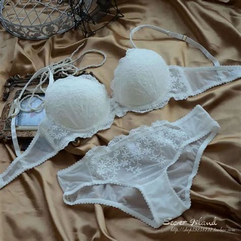 women's white bras and panties.